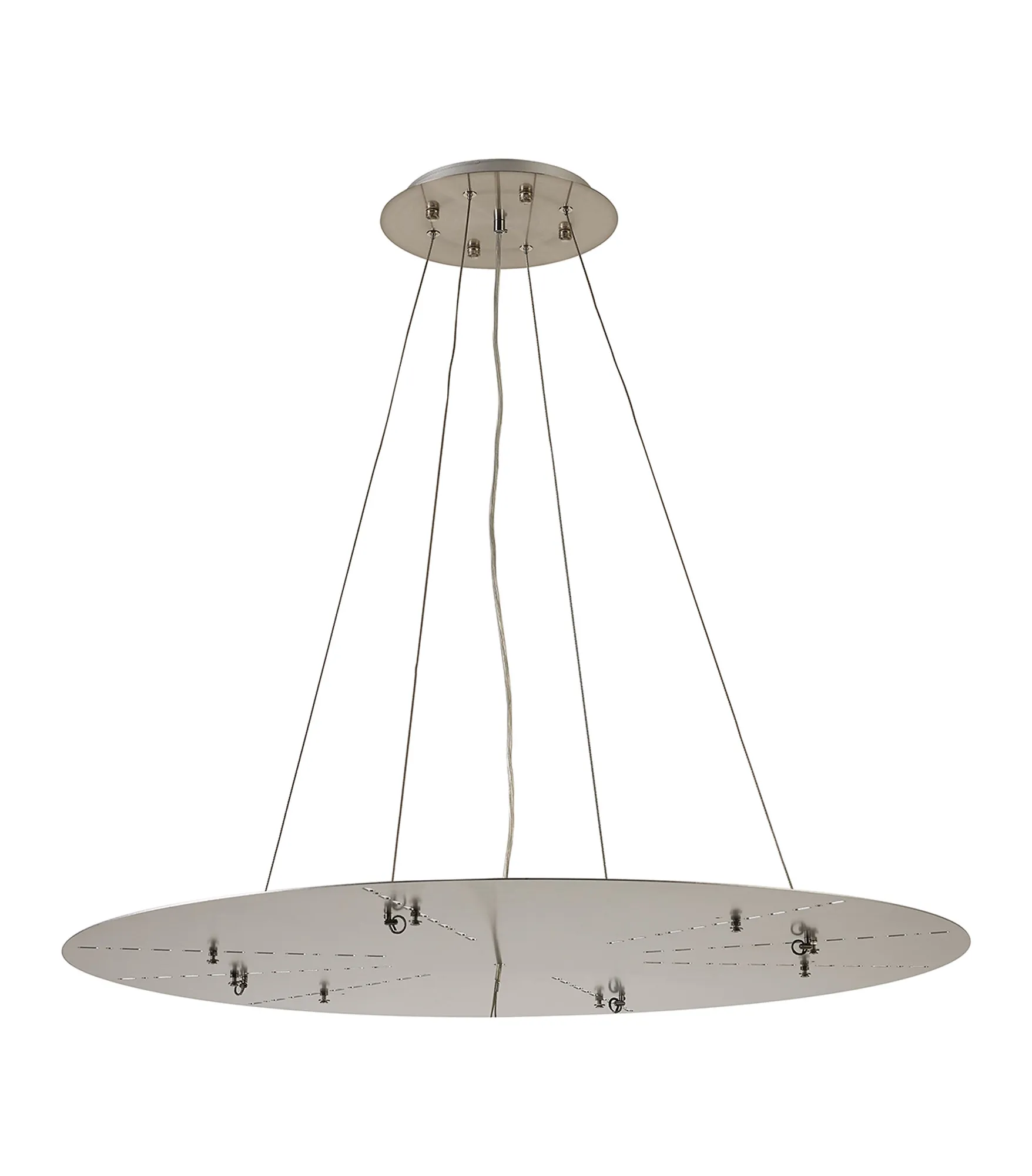 D0930SN/SI  Lowan 890mm, 3m Suspension Plate c/w Power Cable To Lower Flush Fittings, Satin Nickel/Silver Max Load 20kg (ONLY TESTED FOR OUR RANGE OF PRODUCTS)